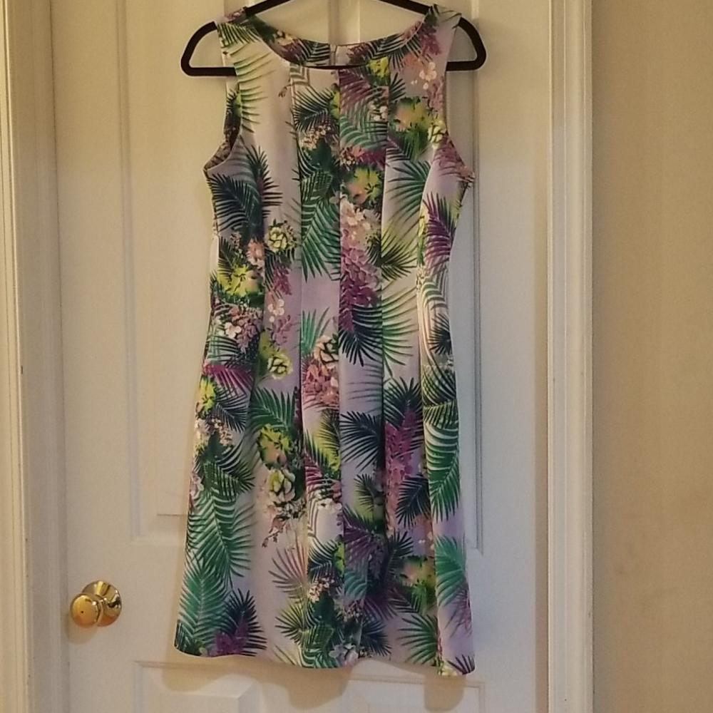 Taylor tropical scuba fit and flare dress 6
